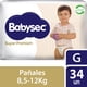 thumbnail image 1 of Pañales de Bebé Babysec Super Premium G, 34 Un, 1 of 7