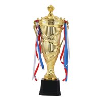 Magideal - Copa De Trofeo Para Adultos Con Tapa, Copa De Trofeo Creativa, Copa De Trofeo De Participación, Trofeo Infantil Para Competiciones De Fútbol Y Balonce Altura 32Cm