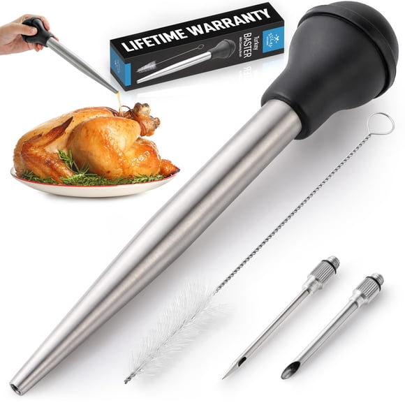 Turkey Baster Kitchen De Acero Inoxidable Con Bombilla De Silicona