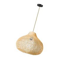Ioensy - Sombra De Lámpara Colgante De Ratán Natural Sombra De Luz De Techo Colgante Para Hotel