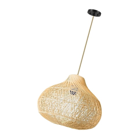 Ioensy - Sombra De Lámpara Colgante De Ratán Natural Sombra De Luz De Techo Colgante Para Hotel