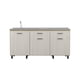 thumbnail image 2 of Mueble Base Cocina 3 Puertas 2 Cajones Fm-003E Beige Y Café Claro, 2 of 11