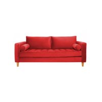 Barra Design - Sofá Charm 3C Felpa Rojo