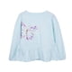 thumbnail image 1 of Polera Niña Manga Larga con Vuelo y Lentejuelas Aqua, 1 of 3