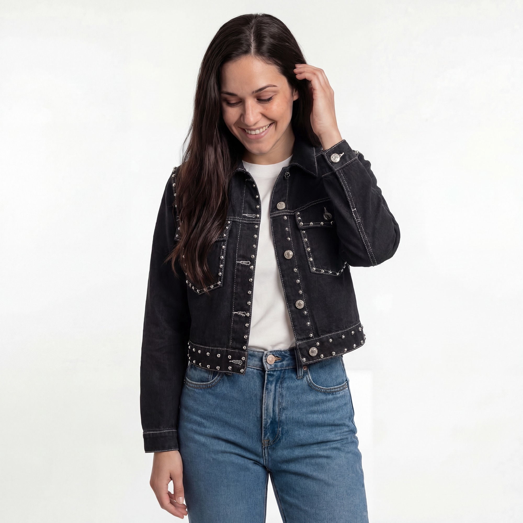 Chaqueta Boulevard Mujer Negra Talla Xl