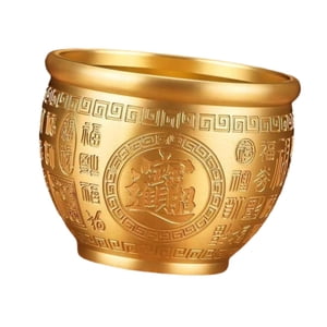 Bothyi - Estatua Decorativa De Escritorio, Cuenco De Latón Feng Shui Para Reunión, Estantería, Dormitorio, 9,5 Cm De Diámetro