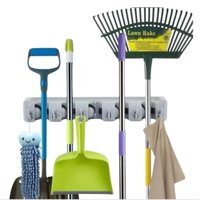 Genérico - Organizador Para Escobas Soporte De Pared Multiusos Gris