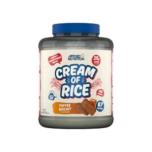 Cream Of Rice (Crema De Arroz) 2Kg 67 Servicios Toffee Biscuit- Applied Nutrition