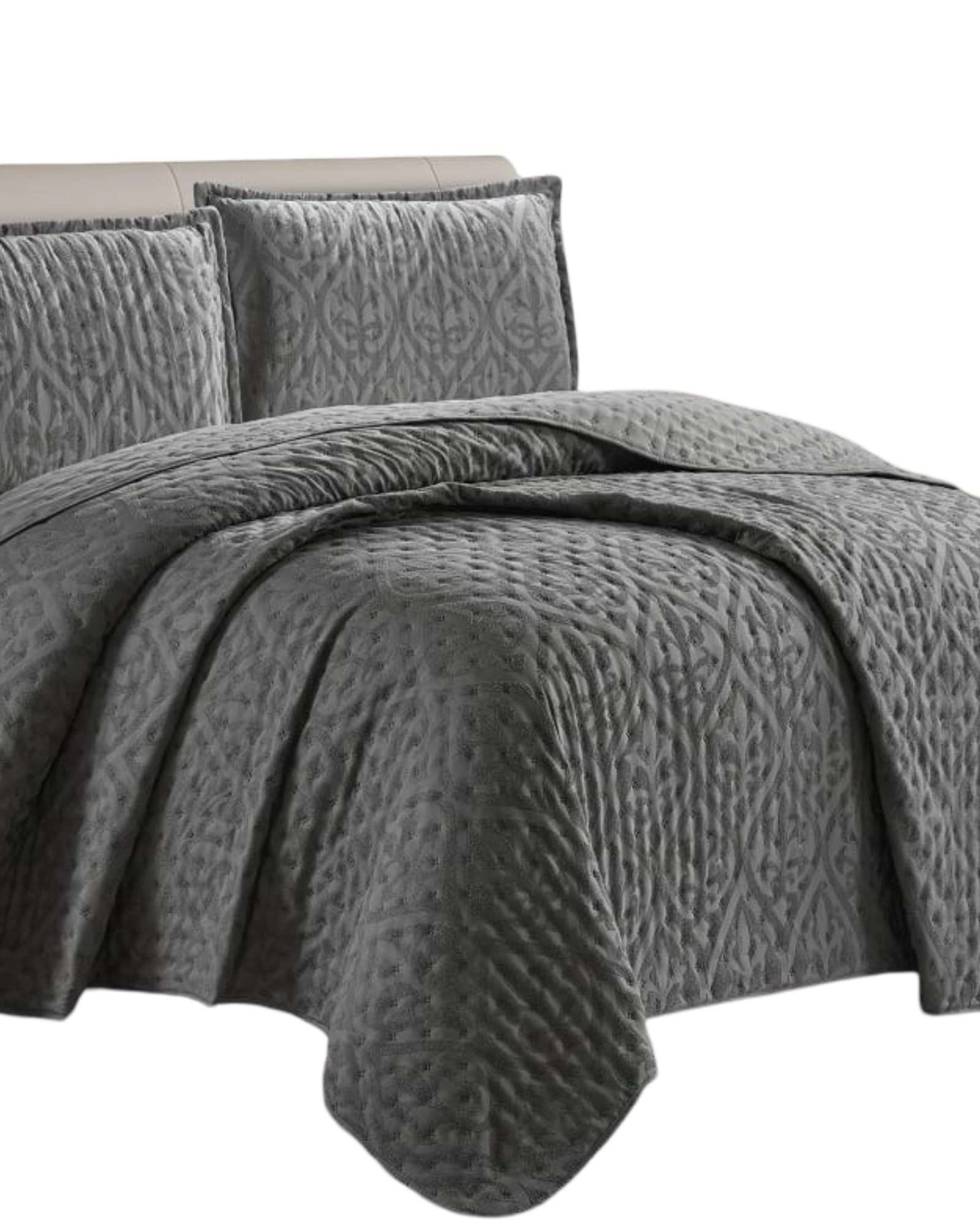 Tengfei - Cubrecama King De Lujo Extra Suave Con Relieves De Tufting