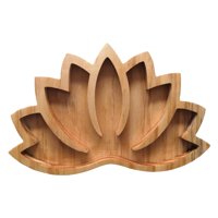 Magideal - Bandeja De Cristal De Loto Soporte De Cristal De Para Piedras Bandeja De Exhibición De Cristal En Apariencia De Loto Bandeja De Licencia De Joyería De