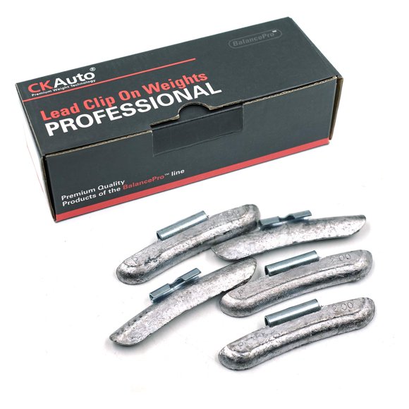 Contrapesos para Ruedas CKAuto 56 g de Plomo con Clip – 25 unidades por caja