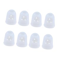 Bothyi - Protectores De Dedos De Silicona Para Guitarra, 8 Piezas, Protectores De Punta De Silicona Para Bajo S
