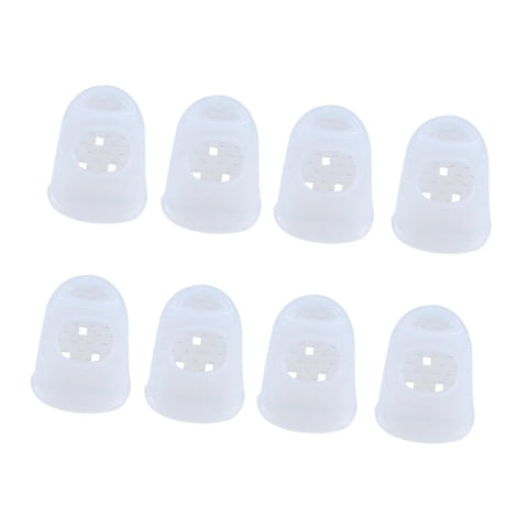 Bothyi - Protectores De Dedos De Silicona Para Guitarra, 8 Piezas, Protectores De Punta De Silicona Para Bajo S