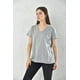 thumbnail image 2 of Polera Mujer Gris Manga Corta Cuello V Talla L, 2 of 3