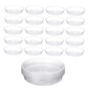 Magideal - 30 Platillos Para Macetas, Base Transparente Para Macetas, Estable, Gruesa, Duradera, Bandeja De Goteo Transparente Para Plantas, Bandeja Para Plantas 15Cm
