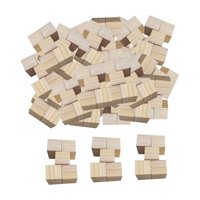 Magideal - 500X Bloques De Madera, Bloques De Construcción De Madera, Bloques De Conteo De Artesanía En Madera, Bloques Cuadrados, Cubos De Madera Para Manualida 1 Cm