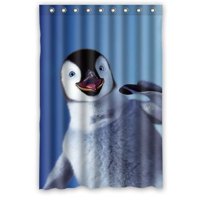 Pinghai - Cortina De Ducha Con Diseño De Pingüino, Con Ganchos, 122 X 183 Cm