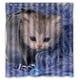 thumbnail image 1 of Cortina de ducha con diseño de gatos y ganchos, 167 x 183 cm, 1 of 3