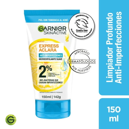 Limpiador Facial Garnier Profundo Anti-imperfecciones Express Aclara