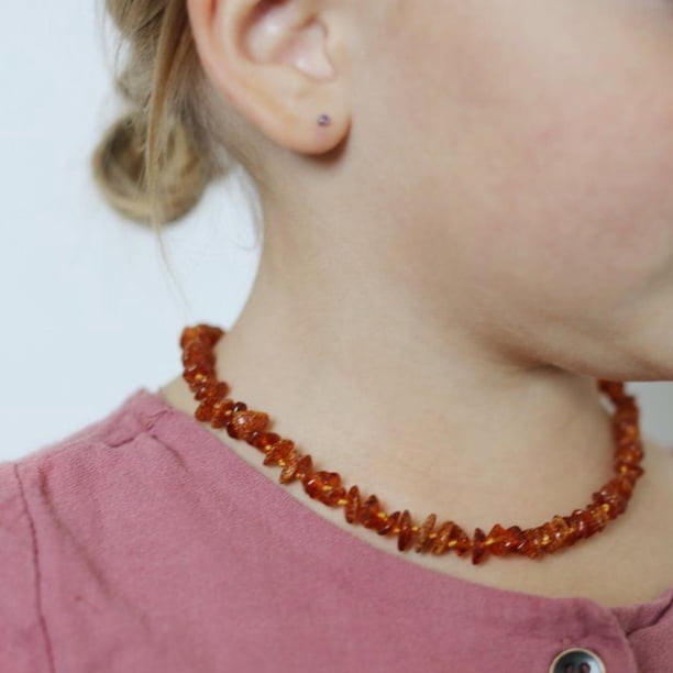 Collar de ámbar báltico bebé 33 cm + certificado, directo desde Lituania chocolate