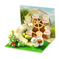 Magideal - Hecha A Mano, De Bricolaje, Mini Casa De Madera Con Cubierta A Prueba De Polvo, De Construcción De Casa Pequeña Para Niñas, Ni Rueda