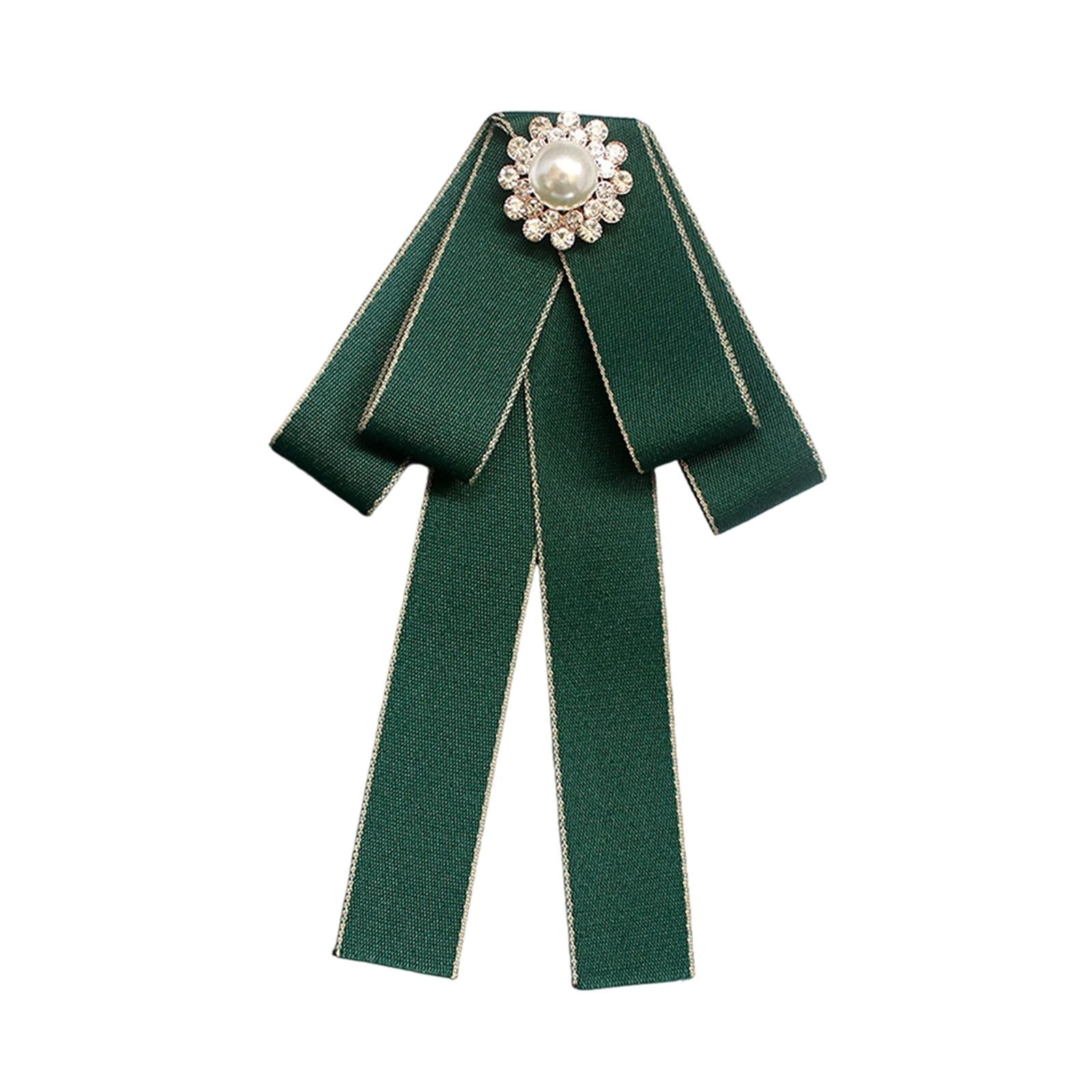 Ioensy - Pajarita Elegante Para Mujer, Regalo De Moda, Lazo De Cinta Para Uniforme, Vestido De Ceremonia, Verde