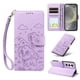 thumbnail image 4 of Funda Cartera para Samsung Galaxy S24 Perro Cachorro Grabado con Tarjetas Soporte Correa Morado, 4 of 6
