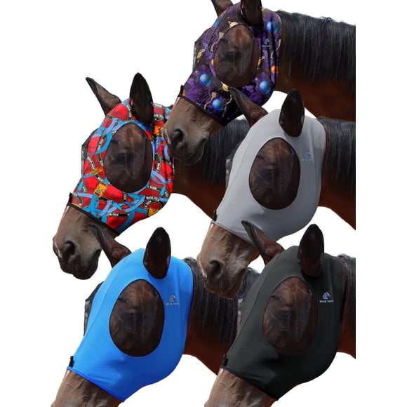 Máscaras Antimoscas Para Caballo Con Protección Uv Talla Mediana Paquete De 5