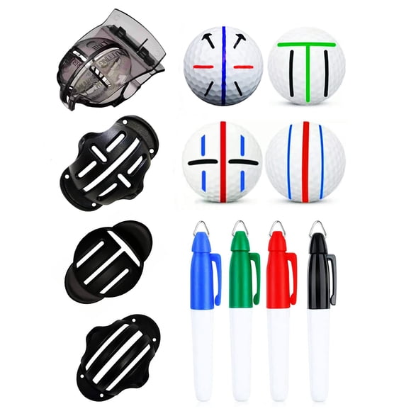 Marcadores para pelotas de golf Precision, paquete de 8, con plantillas y marcadores Eeokoka