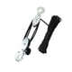 thumbnail image 1 of Polea De Cuerda Hoist De Trabajo Pesado Compacto Compacio De Trabajo Avergüenza De Cuerda De Cuerda De 15 M Cordida Negra De 3 Ruedas, 1 of 5