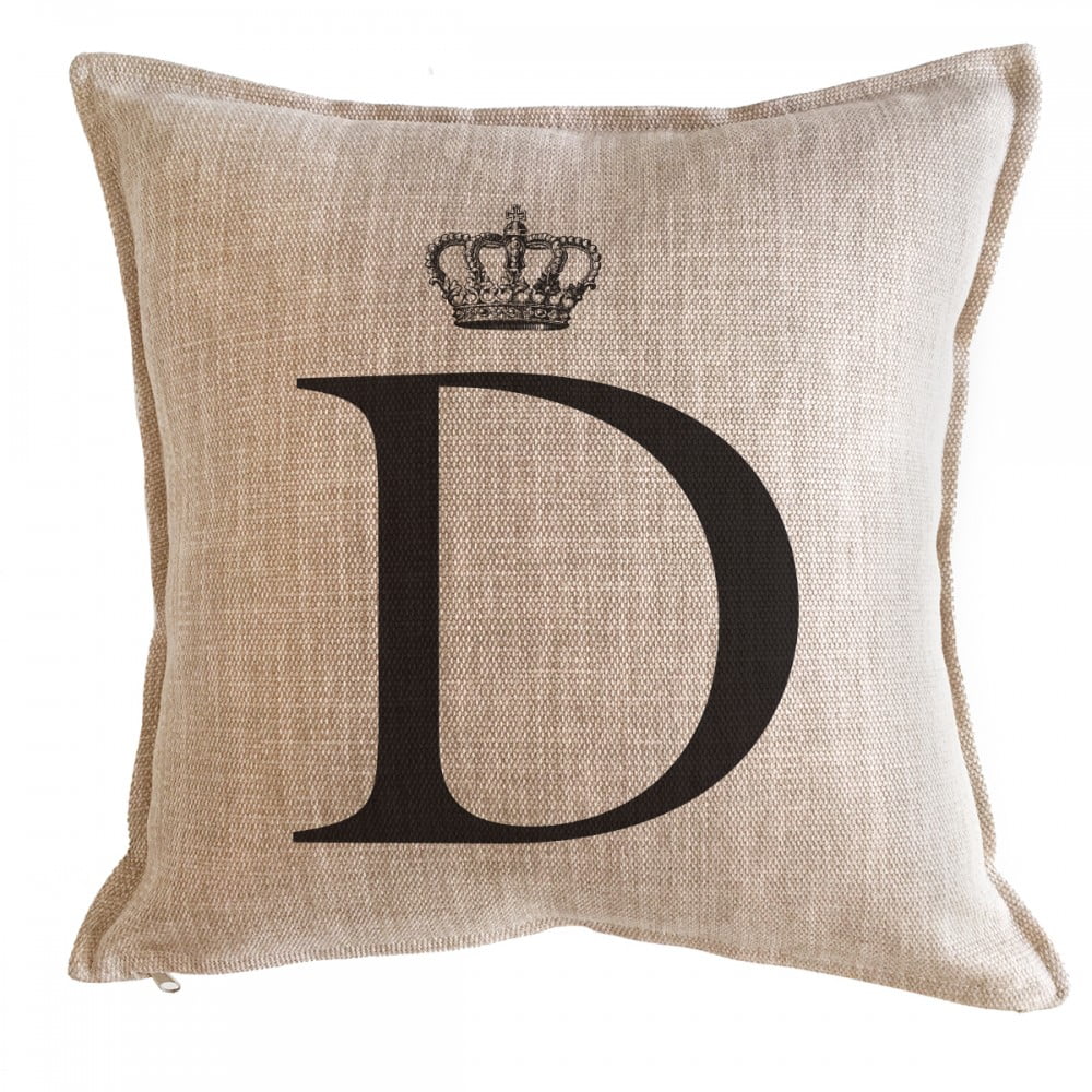 Tuyo Print - Cojín Letra Corona D 45x45