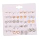 thumbnail image 4 of 20 Pares De Pendientes De Tuerca Geométricos De Perlas De Estrella De Cristal Coreano, Regalo De Joyería Para Mujer, 4 of 5