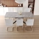 thumbnail image 1 of 62.4" extendable 78.15" dining Table Set for 6-8 Person for Dining Room,C-shaped Tube Soft padded armless dining chair and Very large Dining Room Table Kitchen Table Chair Set with metal Legs, 1 of 3