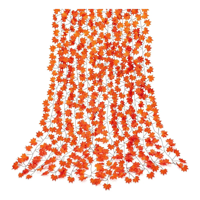 Genérico - Planta Enredadera Artificial 12 Tiras 2.1M Naranja