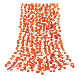 Genérico - Planta Enredadera Artificial 12 Tiras 2.1M Naranja