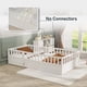 thumbnail image 3 of Twin Size Floor bed, integral construction with super high security barrier, door, children's floor bed frame, Montessori wooden children's floor bed, white, 3 of 3