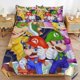 thumbnail image 1 of Super Mario 3-Piece Comforter Set for Bedroom Super Mario Bedding Set for Kids Adults Soft Microfiber Duvet Cover Set with Zipper Closure, 1 of 5