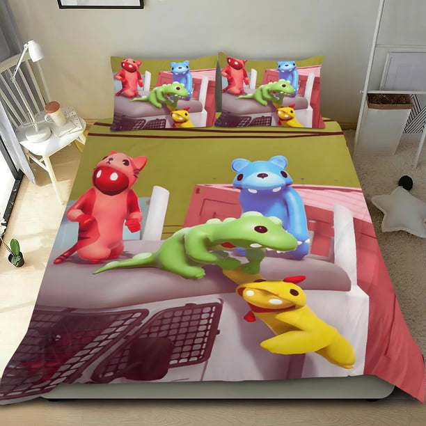 Bestias de Pandilla Conjunto de sábanas temático, trío de piezas, cómodo y amigable con la piel, diseño único, regalo de decoración para el hogar para familiares, amigos y fans,140cm *210cm