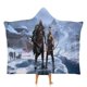 thumbnail image 1 of Dios de la Guerra Manta Capa con Capucha Anti-Bolitas, Manta de Lana Ártica Suave, Manta Portátil de Felpa Ligera y Lujosa, Poncho para Siesta en Casa y Oficina, 100*130cm, 1 of 6