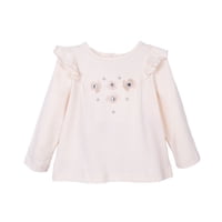 Pillin - Polera Bebé Niña Manga Larga Floral Rosado Oscuro