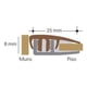thumbnail image 3 of Cubrejunta Terminal Rígido Pro 25x8mm 3mts 10un Nogal Dvp, 3 of 3