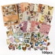 thumbnail image 3 of 100pcs/pack Vintage Collection Room Decorative Sticker Retro Plant Butterfly Scrapbooking Material Paper Label Diary Journal Planner, 3 of 5
