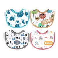 Genérico - Set 6 Baberos Estampados Impermeable Divertido Bebe Lau