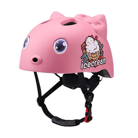 Ioensy - Casco De Bicicleta Para Niños Casco De Ciclismo De Carretera Portátil Para Niños Niños Niñas Montando Rosa S