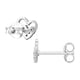 thumbnail image 1 of Pendientes de plata de corazón de 7 mm y circonitas cúbicas., 1 of 1
