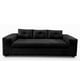 thumbnail image 2 of Sofa Praga 3 Cuerpos Felpa Negro, 2 of 5