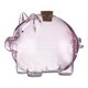 thumbnail image 1 of Tarro De Ahorro De Dinero De Vidrio De Borosilicato, Regalo Educativo Para Niños, Altura 6 Cm, Color Rosa, 1 of 5