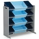 thumbnail image 4 of Organizador infantil de 12 contenedores de plástico azul y celeste Delta Children, 4 of 4