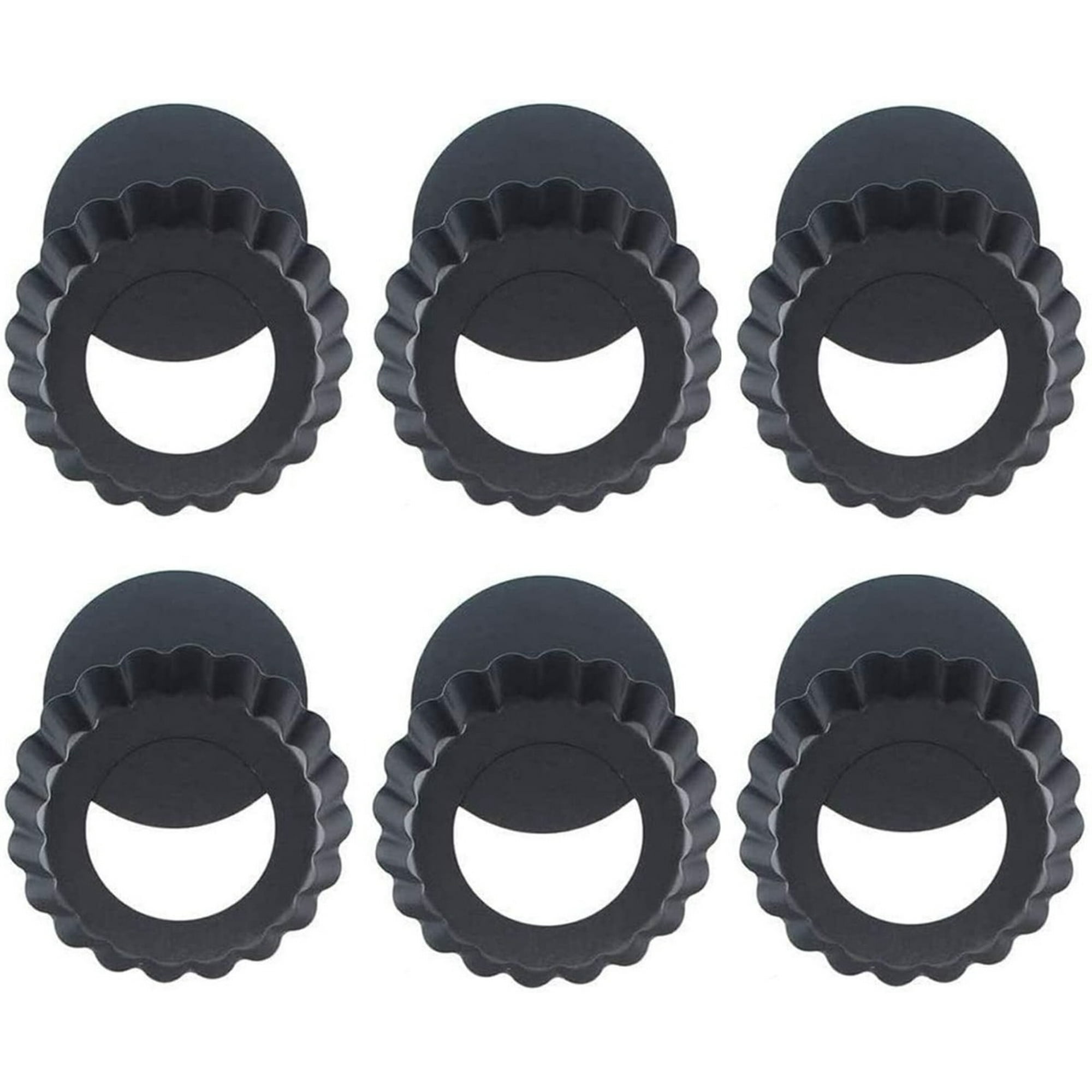 Genérico - Pack X6 Moldes Tartaleta Desmontable Tarta Individual 10,5cm