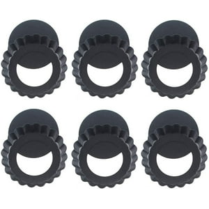 Genérico - Pack X6 Moldes Tartaleta Desmontable Tarta Individual 10,5Cm